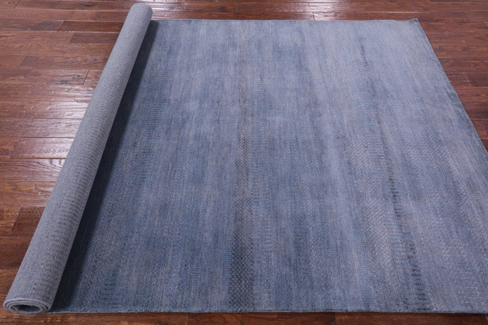 6' 0" X 8' 11" Savannah Grass Wool and Silk Handmade Rug Q11414