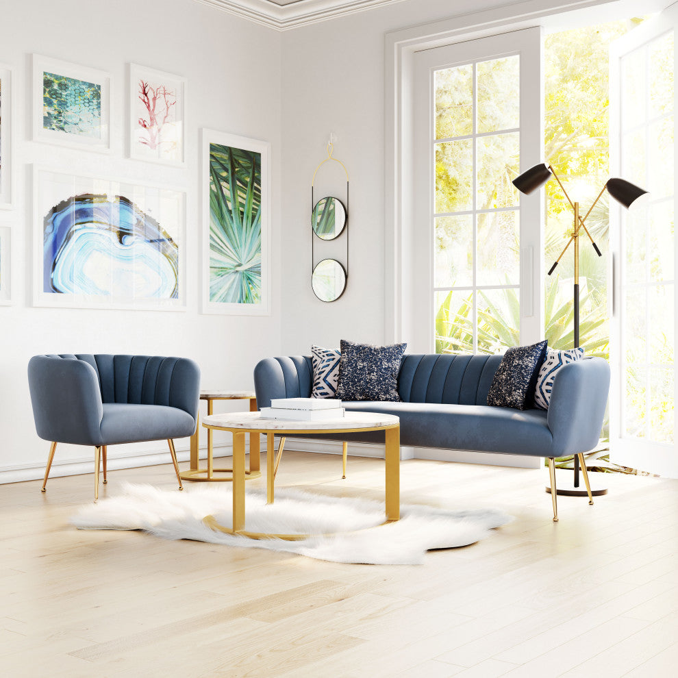 Deco Sofa Gray/Gold
