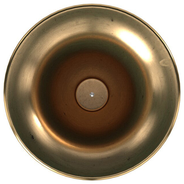 Howard Elliott Oversized Flared Gold Aluminum Vase, Small