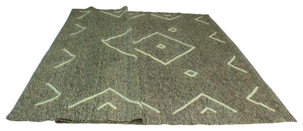 High-Low Kilim Emad Charcoal Rug