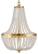 Rylee Three Light Chandelier in Antique Gold