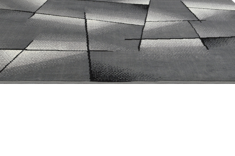 Modern Accent Rug, Gray, 10'5"x7'6"