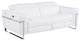 Prato Genuine Italian Leather Modern Sofa, White