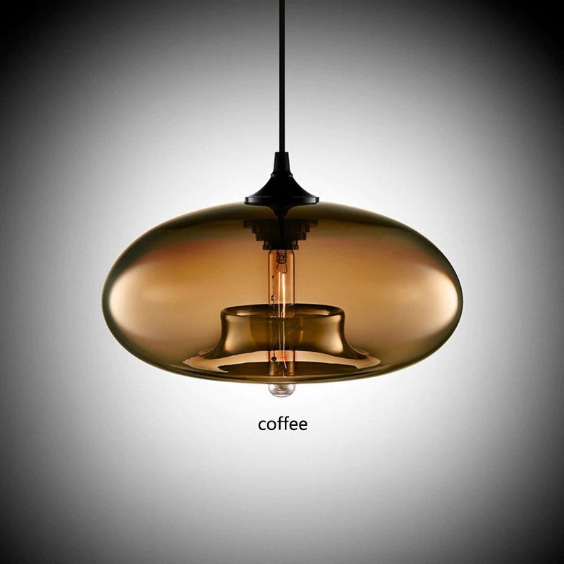 MIRODEMIÂ® Tourrettes-sur-Loup Loft Glass Pendant Lamp, Coffee