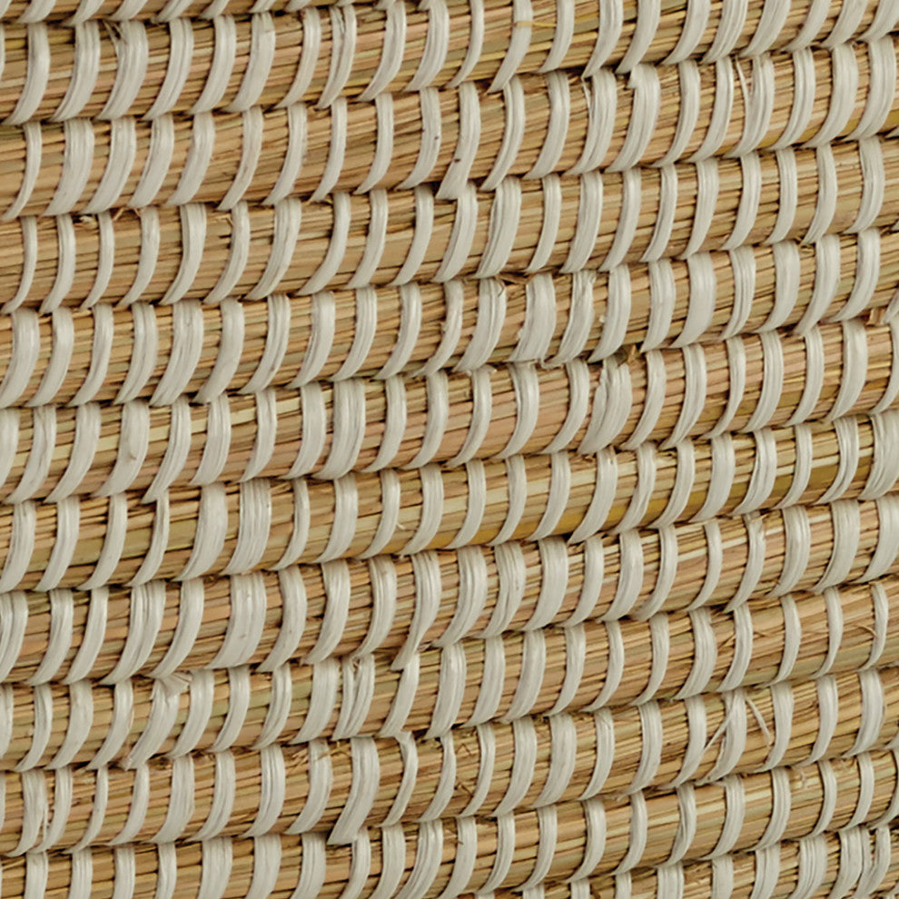 Set of 3 Woven River Grass Tote Storage Baskets Rectangle 23 20 16 in Natural
