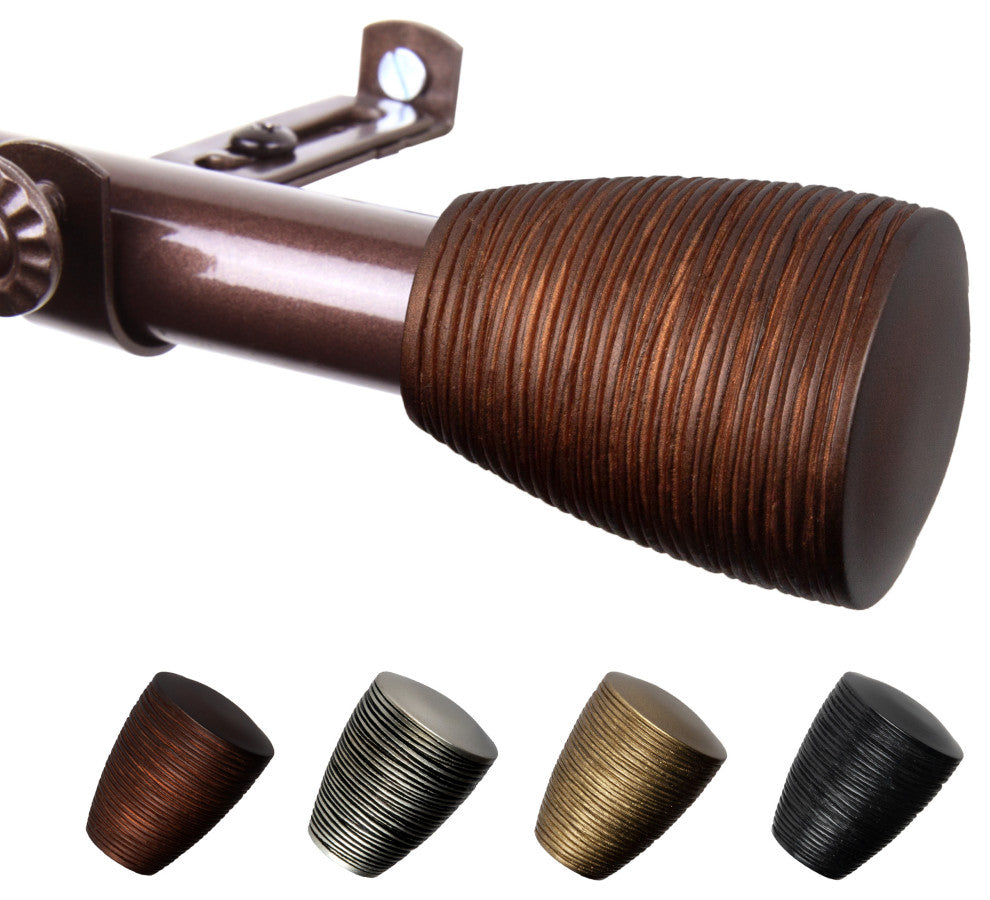 Anya 13/16" Curtain Rod, Cocoa, 18-28"