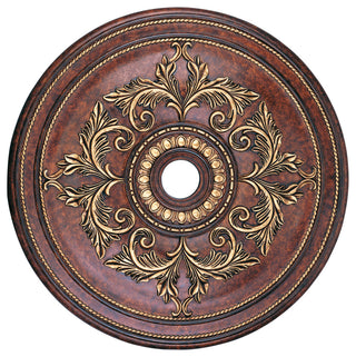 Ceiling Medallion, Verona Bronze With Aged Gold Leaf Accents