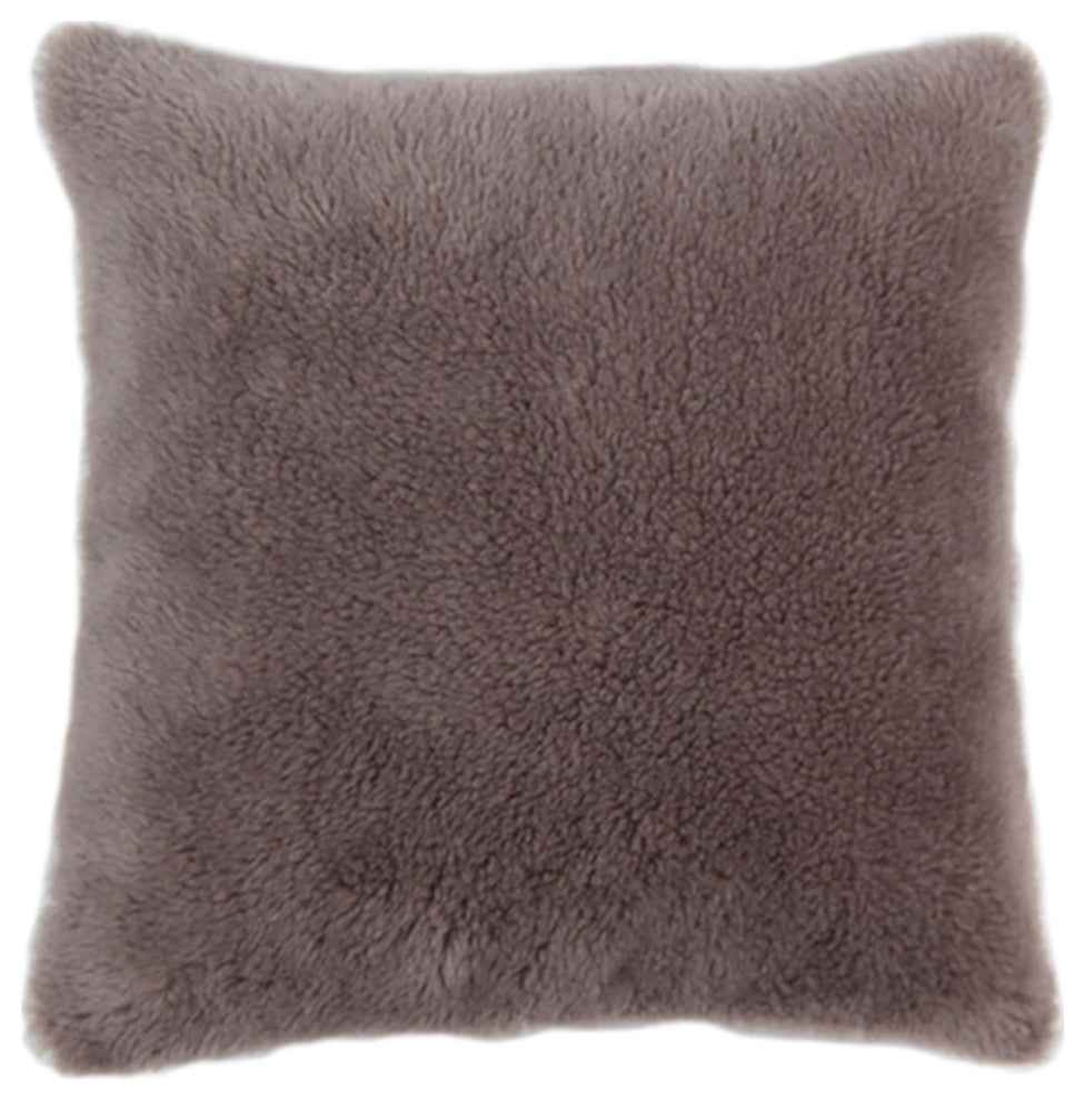Luzio Taupe Conscious Wool Pillow 15.7x15.7