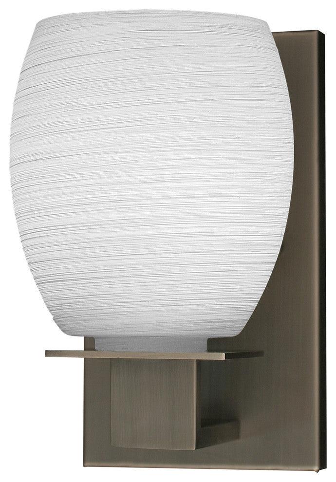 Apollo 1-Light Wall Sconce, Graphite/White Linen