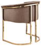 Tierra Velvet Upholstered Dining Chair, Brown