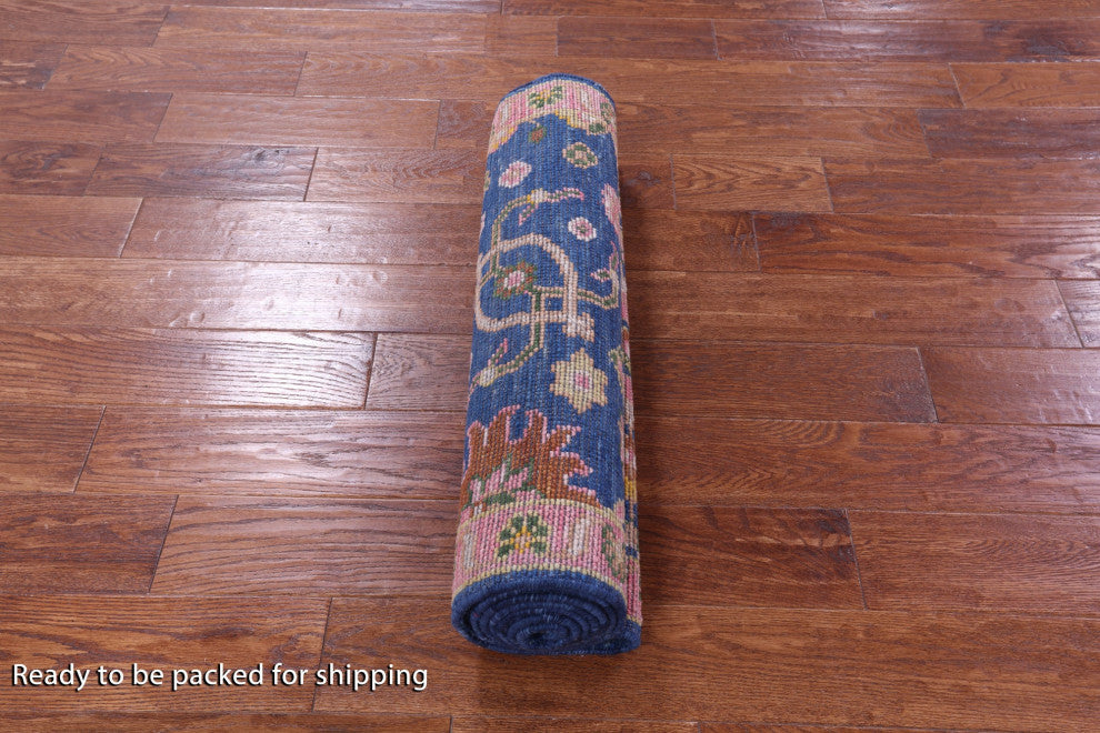 2' 7" X 8' 5" Handmade Turkish Oushak Wool Runner Rug - Q15911