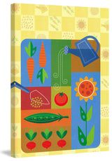 "Gardening" Painting Print on Canvas by Curtis