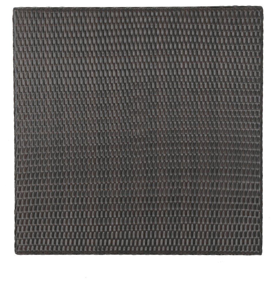 GDF Studio 5-Piece Clinton Outdoor Brown Wicker Dining Set