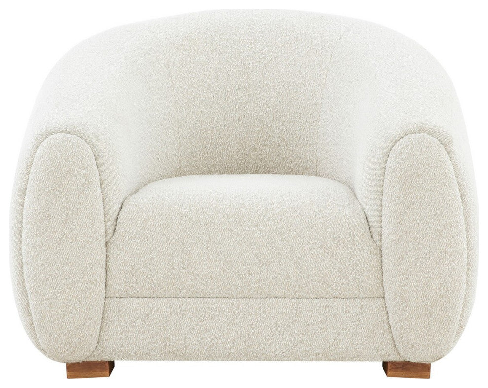Safavieh Couture Emiliana Boucle Accent Chair Ivory