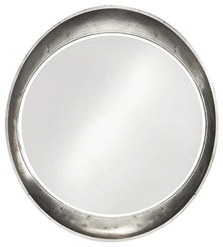 Ellipse Round Mirror Custom Painted, Modern, 35"x39", Glossy Nickel