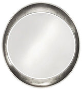 Ellipse Round Mirror Custom Painted, Modern, 35"x39", Glossy Nickel