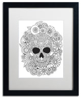 Hello Angel 'Sugar Skull Wreath' Art, Black Frame, White Mat, 20x16