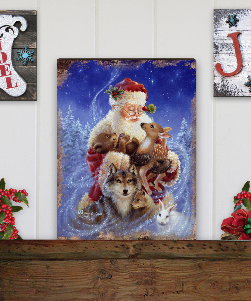 Santa Little Friends Wooden Block, 36 X 24