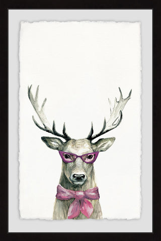 "Pink Buck" Framed Painting Print, 16"x24"