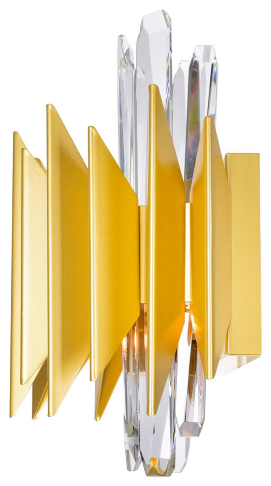 Cityscape 5 Light Wall Sconce With Satin Gold Finish