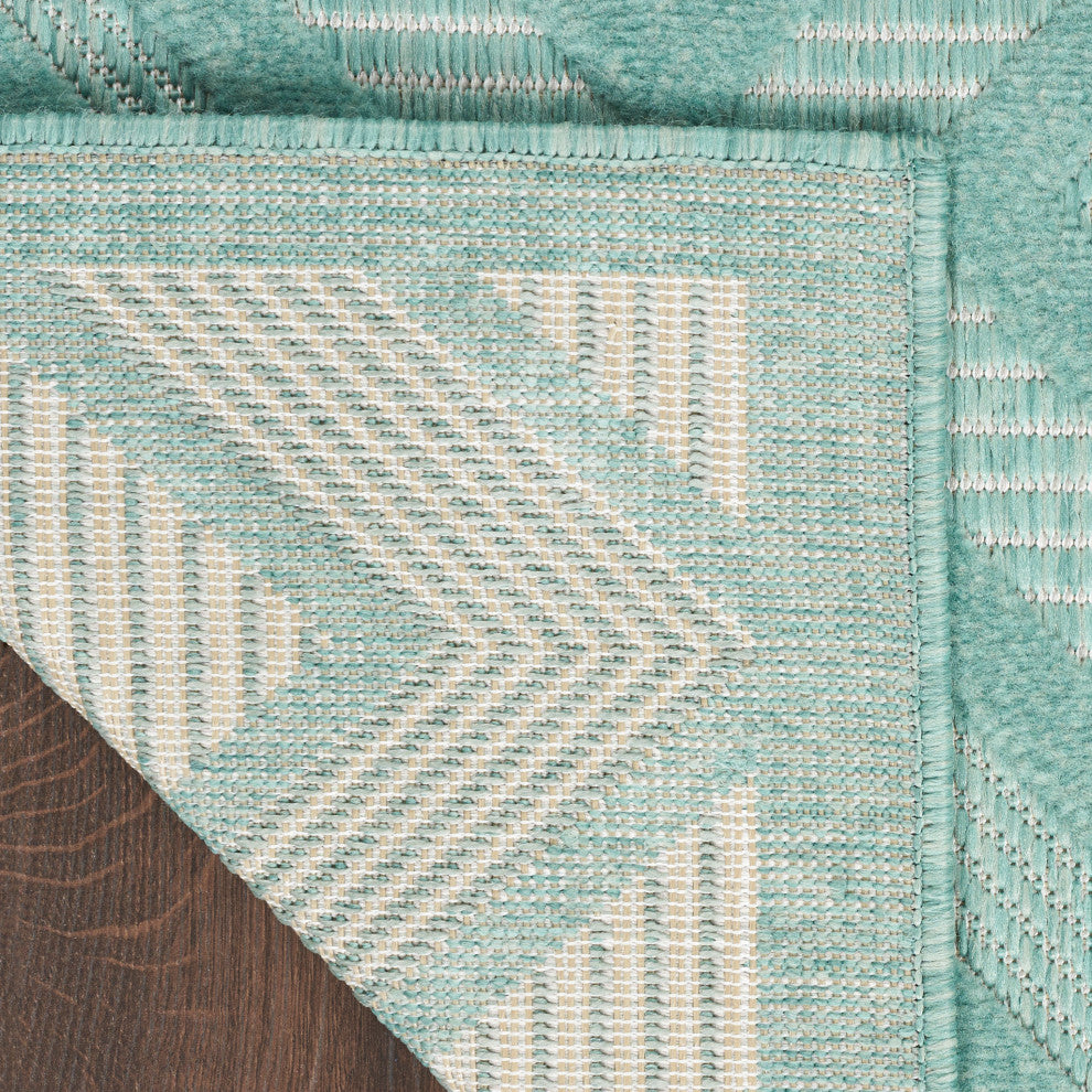 Nourison Versatile 8' x 10' Aqua/Teal Modern Area Rug