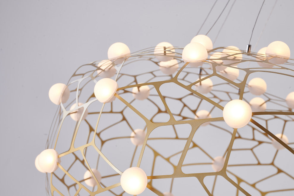 LED Chandelier, Gold
