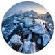 Unusual Arctic Ice Landscape, Seashore Round Metal Wall Art, 11"