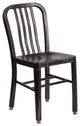 Black-Antique Gold Metal Indoor-Outdoor Chair