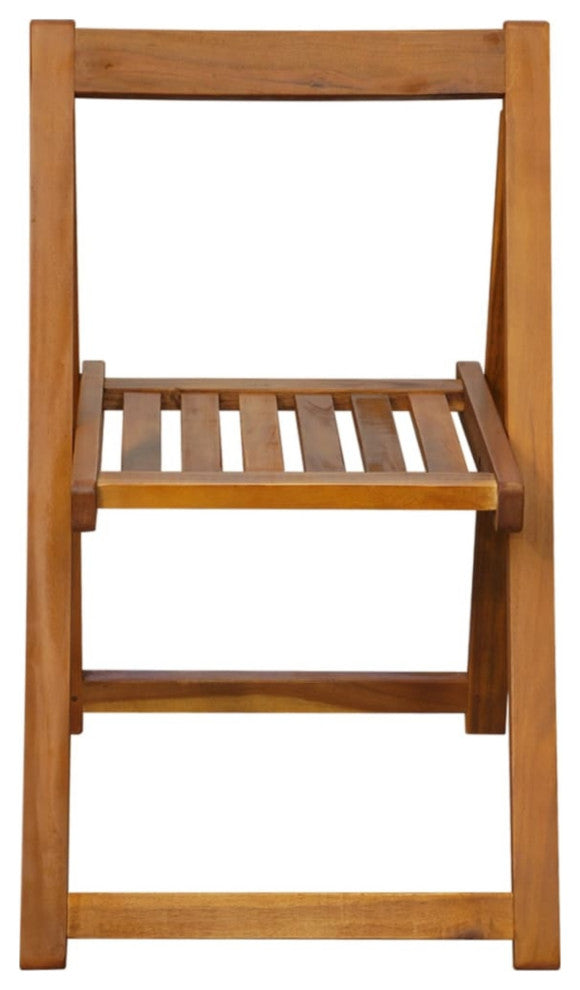 Vidaxl Folding Garden Chairs, Set of 2, Solid Acacia Wood