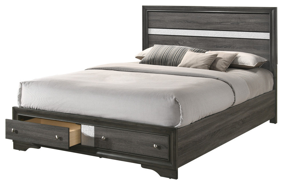ACME Naima Bed With Storage, Eastern King