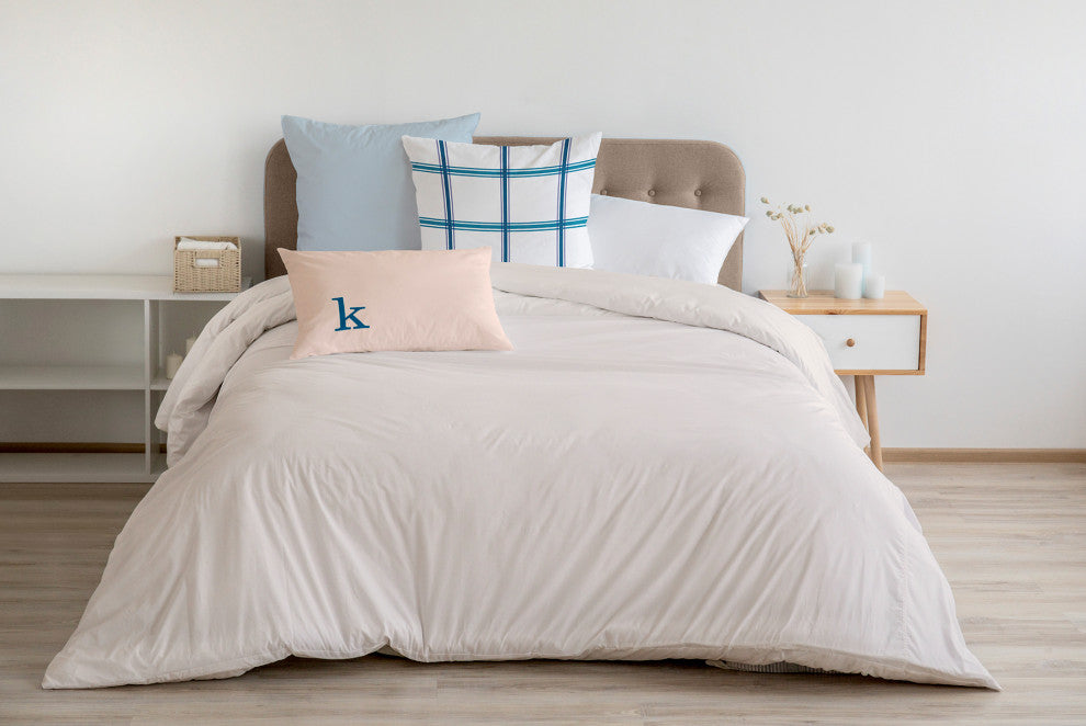14"x20" Modern Monogram Decorative Throw Pillow, Autumn Blue