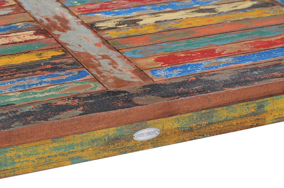 Square Coffee Table made from Recycled Teak Wood Boats
