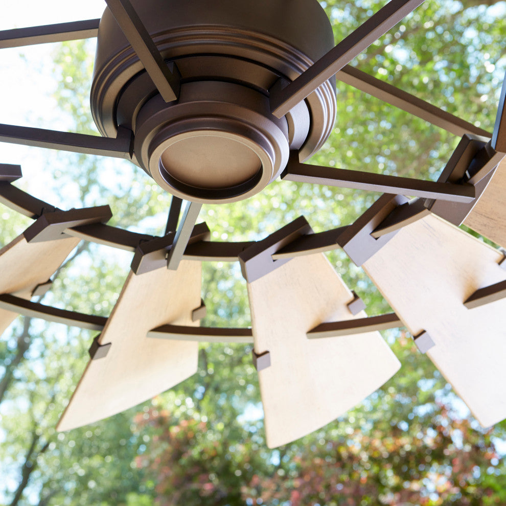 Windmill Transitional Patio Fan, Oiled Bronze