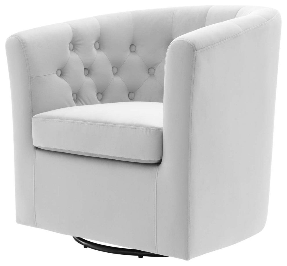 Tufted Armchair Accent Chair, Velvet, Gray, Modern, Lounge Hospitality
