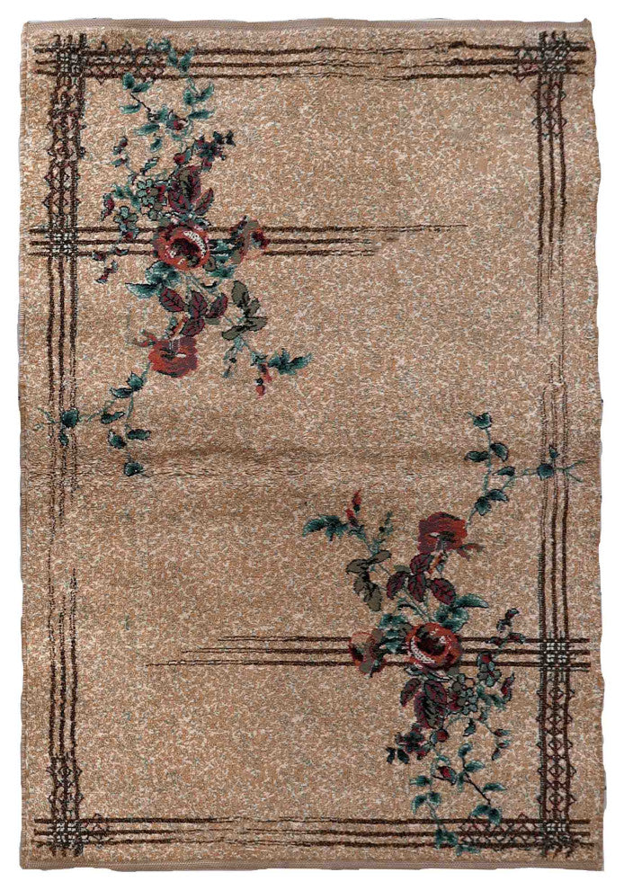 Vintage Turkish Modern Rug 3.9'x5.7', 119cmx175cm 1970s