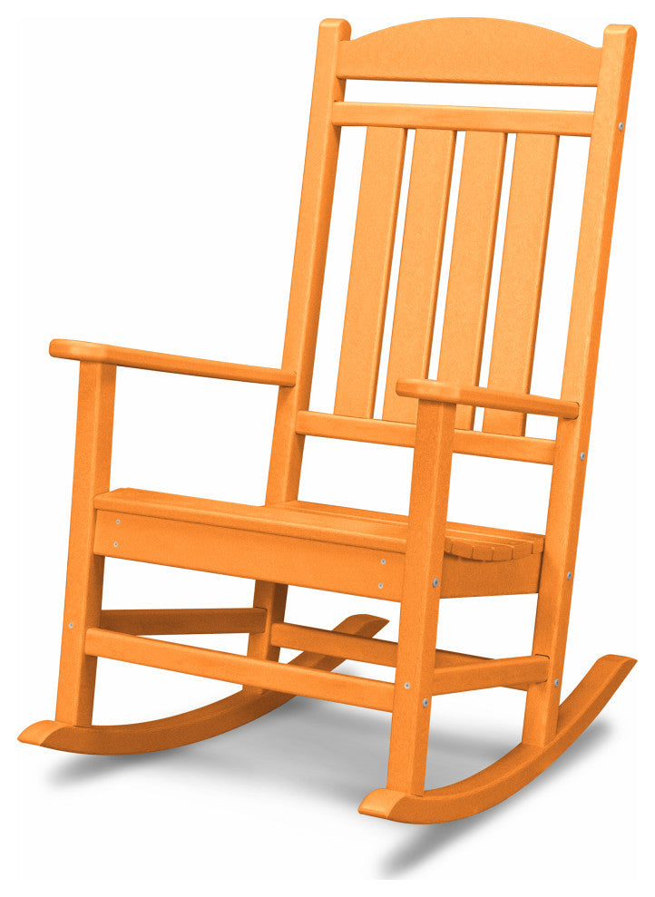 Polywood Presidential Rocking Chair, Tangerine