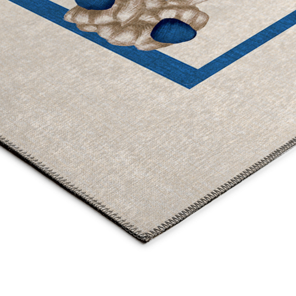 Indoor/Outdoor Harbor HA6 Ivory Machine Washable 9' x 12' Rug