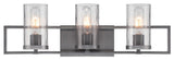 Elements 3-Light Bath Bar, Charcoal