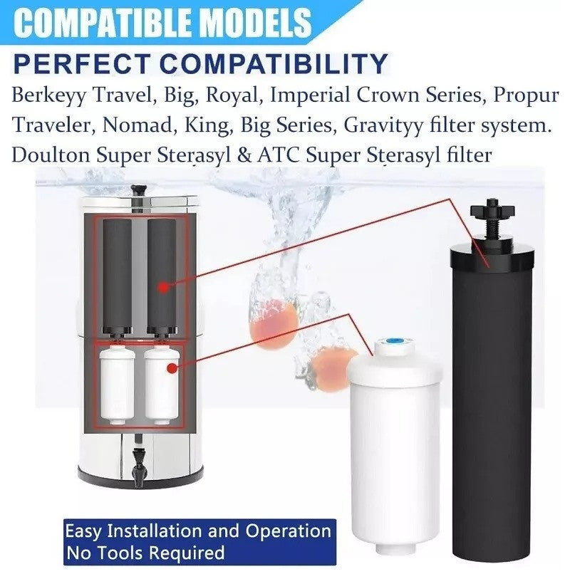2 Packs Replacement Gravity System BB9-2 Black Berkey Water Filter Purification