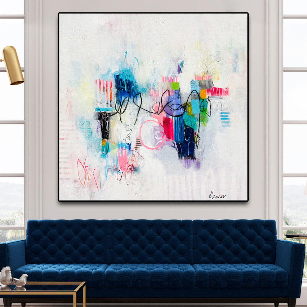 "Possibilities of the Heart" Oversized Framed Canvas, 45" x 45"