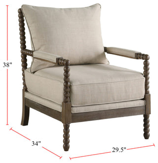 Cushion Back Accent Chair, Oatmeal