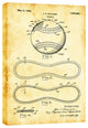 Epic Graffiti "Baseball Vintage Patent Blueprint" Giclee Canvas Art, 18"x26"