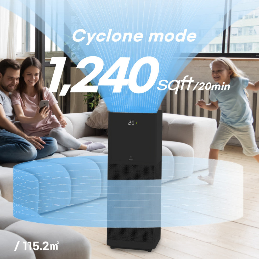 IMUNSEN Air Purifier with Cypress Wood Filter, Black
