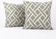 Martinique Printed Cotton Cushion Cover, Set of 2, Taupe