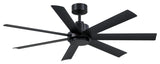 Fanimation Pendry-KIT-56 Pendry 56" 7 Blade Indoor / Outdoor - Black / Black