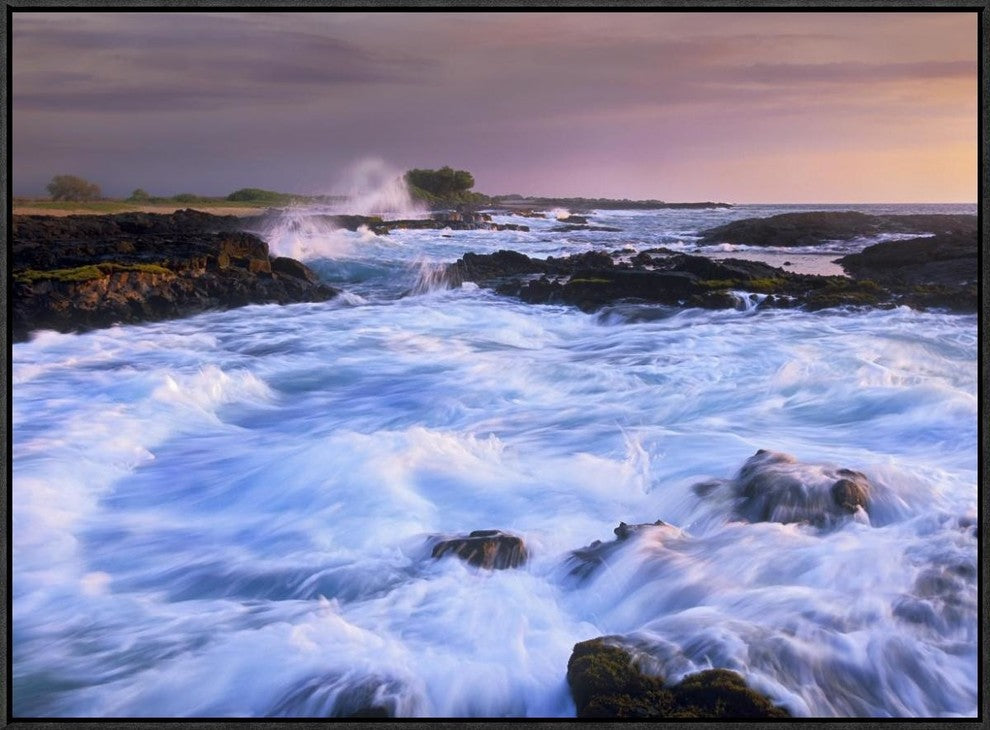 Waves and Surf At Wawaloli Beach The Big Island, Hawaii, 32"x24"