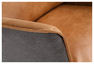 Messina Leather Arm Chair Cigare Tan Leather