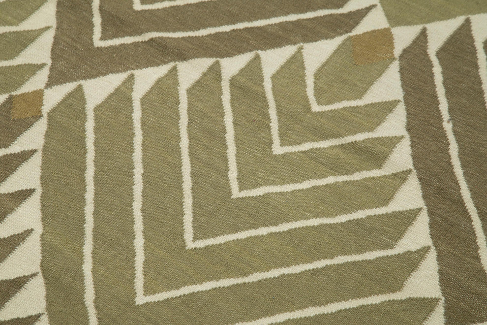 Rug N Carpet - Handmade Wool 3' 6'' x 5' 8'' Flatweave Dhurrie Kilim Rug