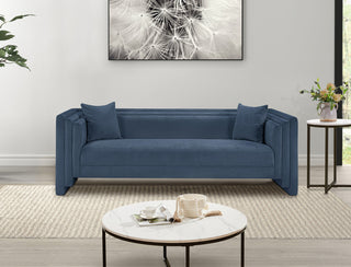 Everett Upholstered Sofa, Light Blue, Chenille Fabric