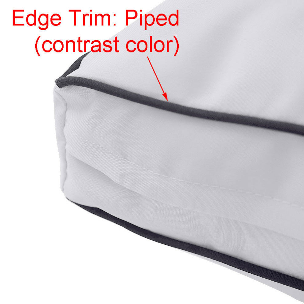 |Cover only| Outdoor Contrast Pipe Trim Small Deep Seat Back Pillow Cover AD106